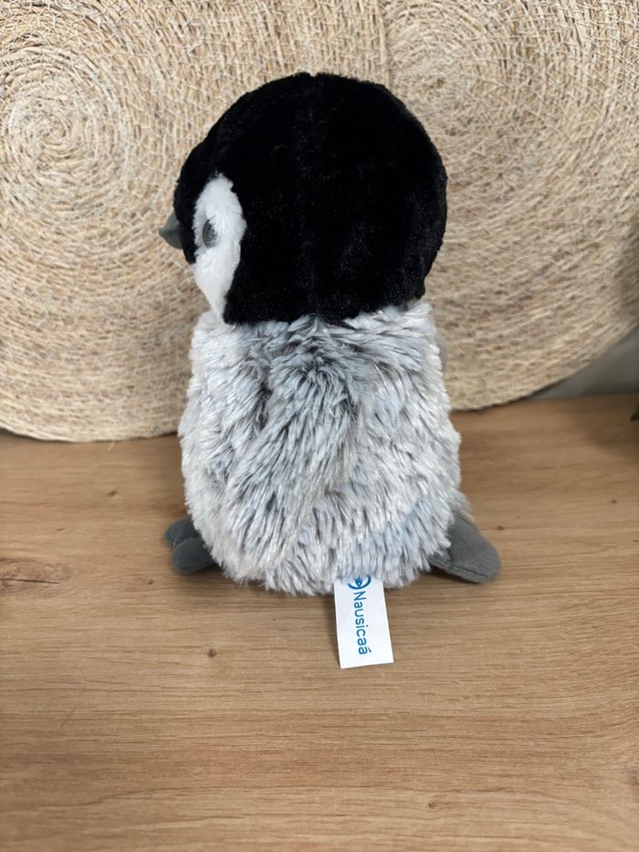 Doudou pingouin noir gris nausicaa - photo numéro 2