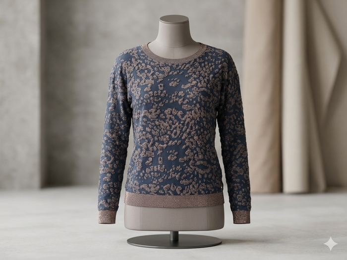 pull marine brillant doré taille S Bonobo - photo numéro 3