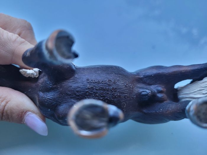 Lot de 2 Chevaux Scheich : 1 marron tâché blanc et un brun crinière blanche - photo numéro 10