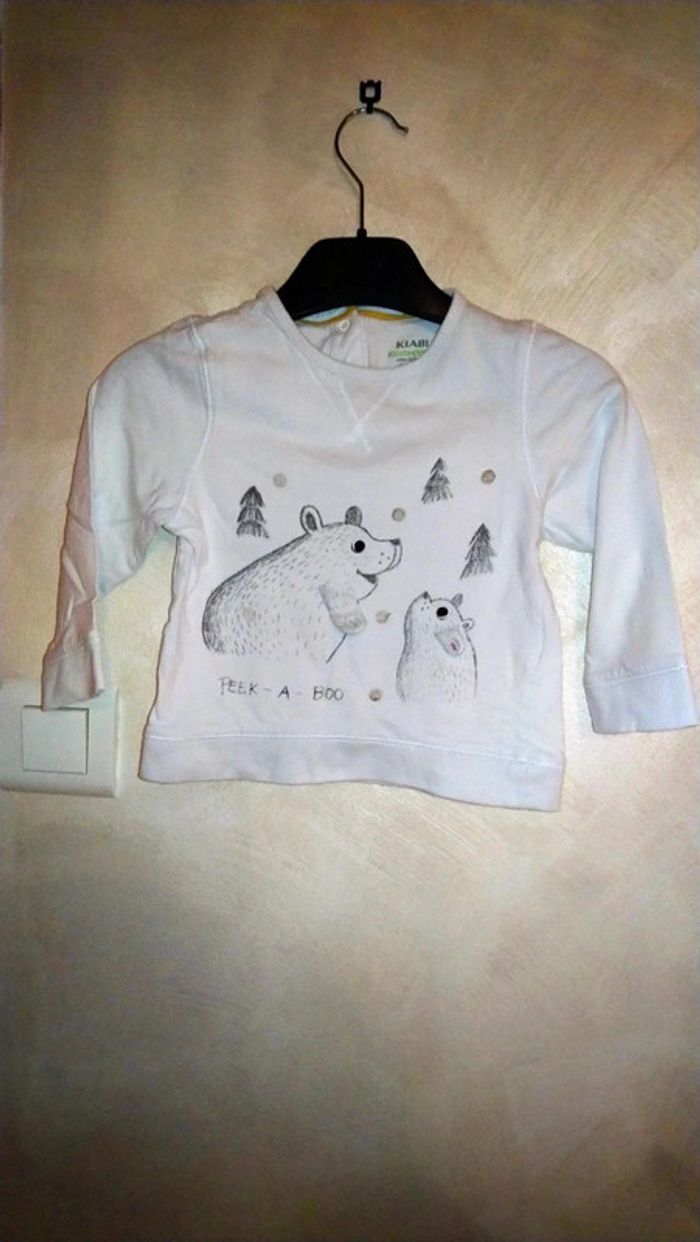 Joli tee shirt manches longues Kiabi taille 18 mois - photo numéro 2