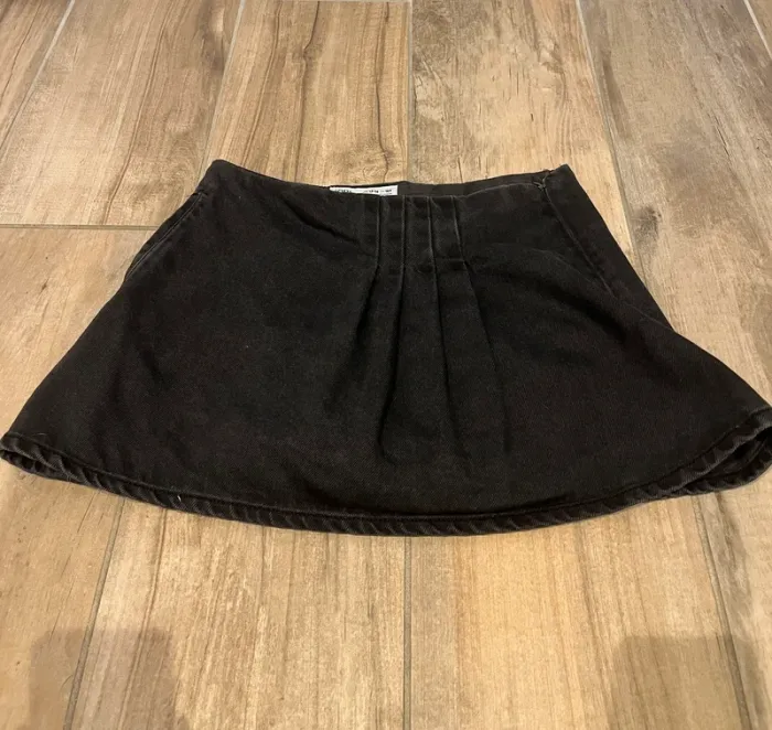 Jupe short en jean noir Zara fille