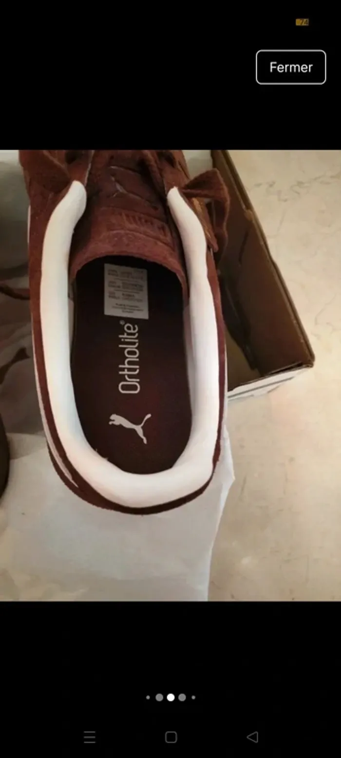 Modèle rare - baskets Puma Palermo chics couleur marron neuves - photo numéro 4