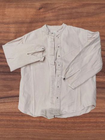 Veste over size en jean rose pale MANGO taille XS