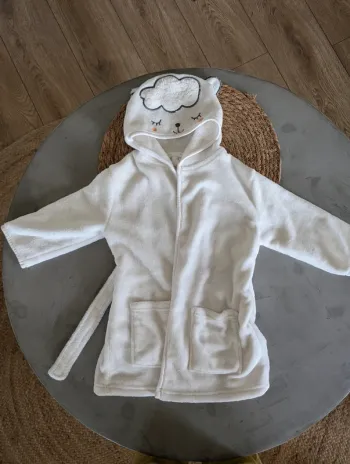 Robe de chambre 2/3 ans blanc mouton