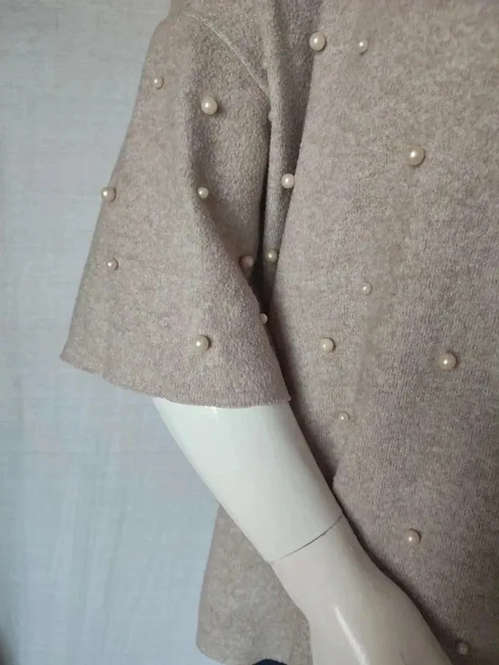 Pull beige manches 3/4 - photo numéro 4