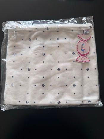 Couverture bébé coton 80 x 90 cm ancres