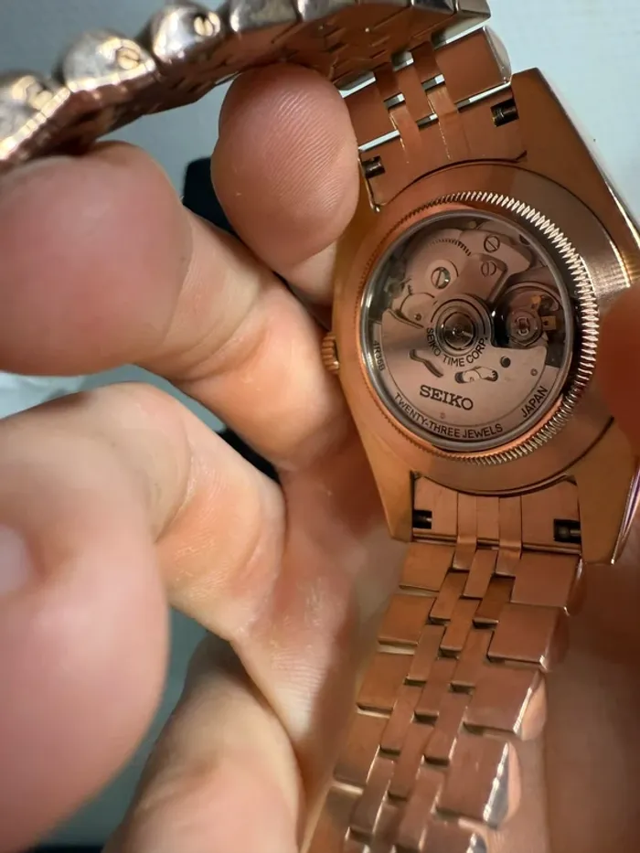 Montre Seiko Mod Or rose chocolat 36mm - photo numéro 6