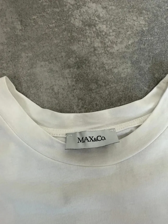 T-shirt Max & Co 1986 Edition limitée blanc taille M super état - photo numéro 7