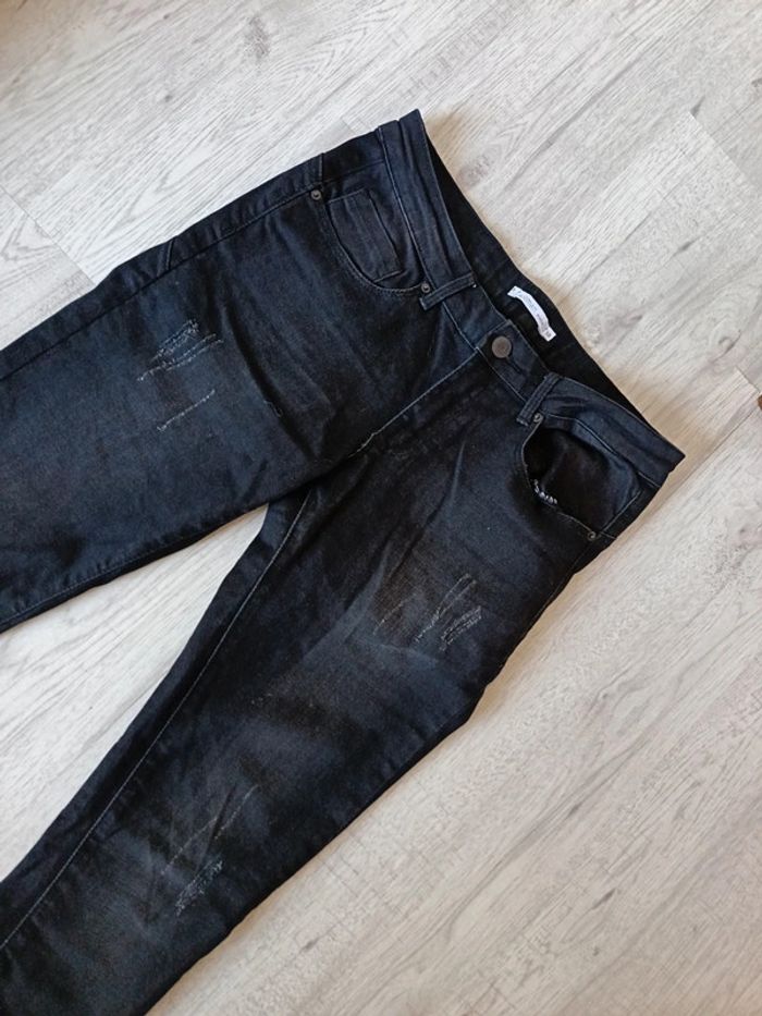 Pantalon jeans 38 M femme gemo tbe noir - photo numéro 6