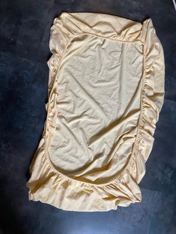 Drap housse jaune pour lit bébé 60 x 120 cm