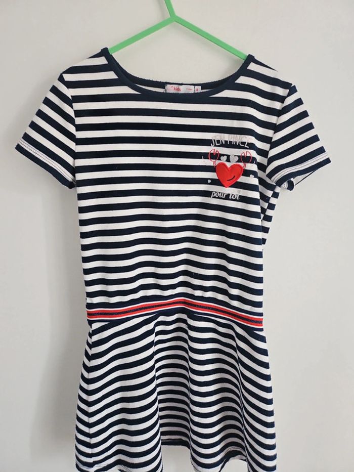 Robe à rayures fille 8 ans