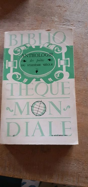 Anthologie des poètes du seizième siècle