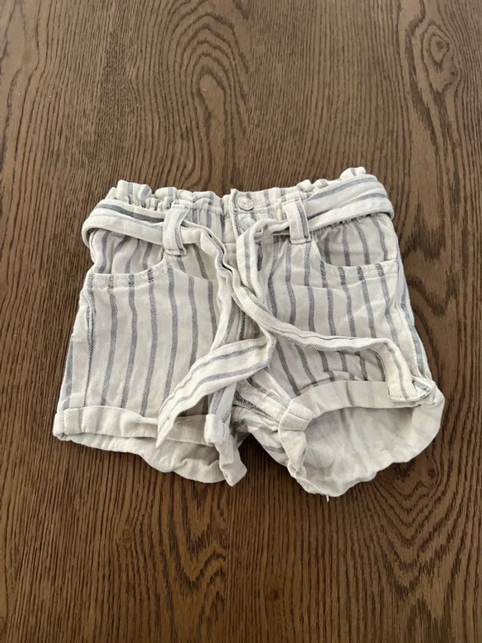 Short en jean rayé 3 ans