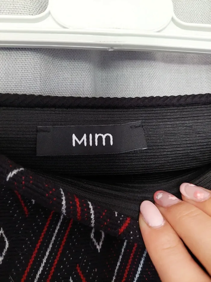 Jupe Mim Taille M – Noir et Motifs Rouge/Blanc - photo numéro 3