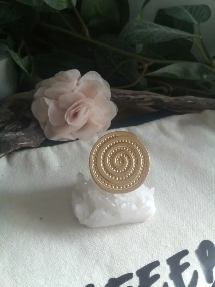 Bague spirale de la vie en acier inoxydable - photo numéro 2