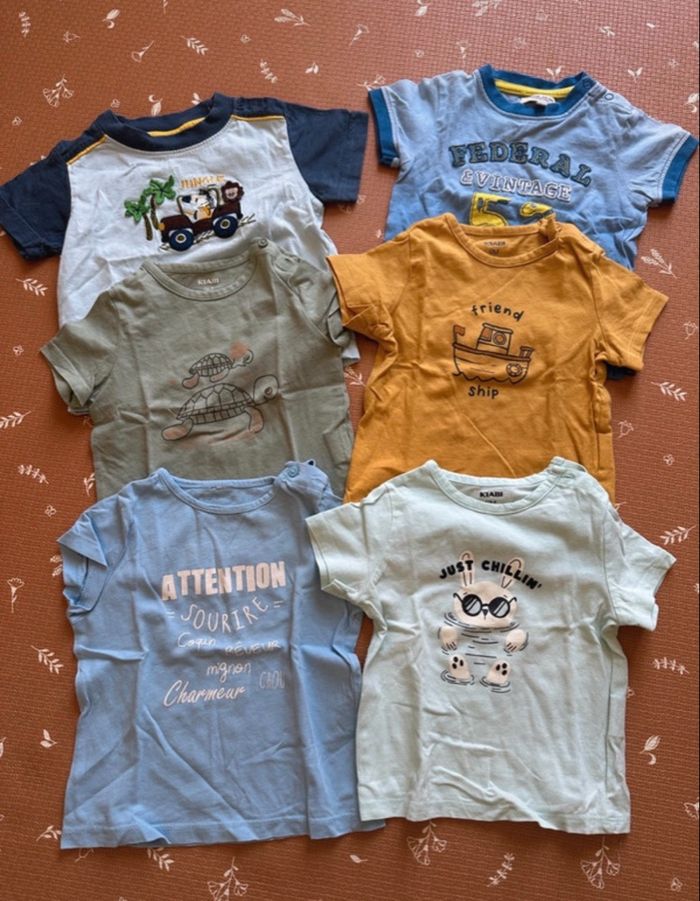 Lot de 6 t-shirts en taille 9 mois