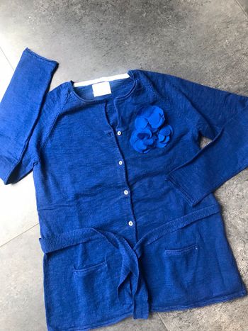 Gilet fin bleu électrique fille Zara 13-14 ans