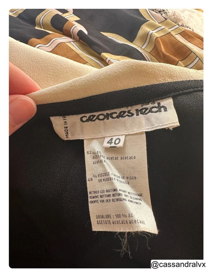 Haut blouse gros bouton doré - Georges Rech - photo numéro 5