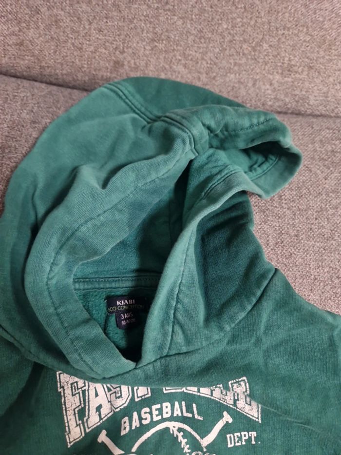 Pull avec capuche vert - photo numéro 4