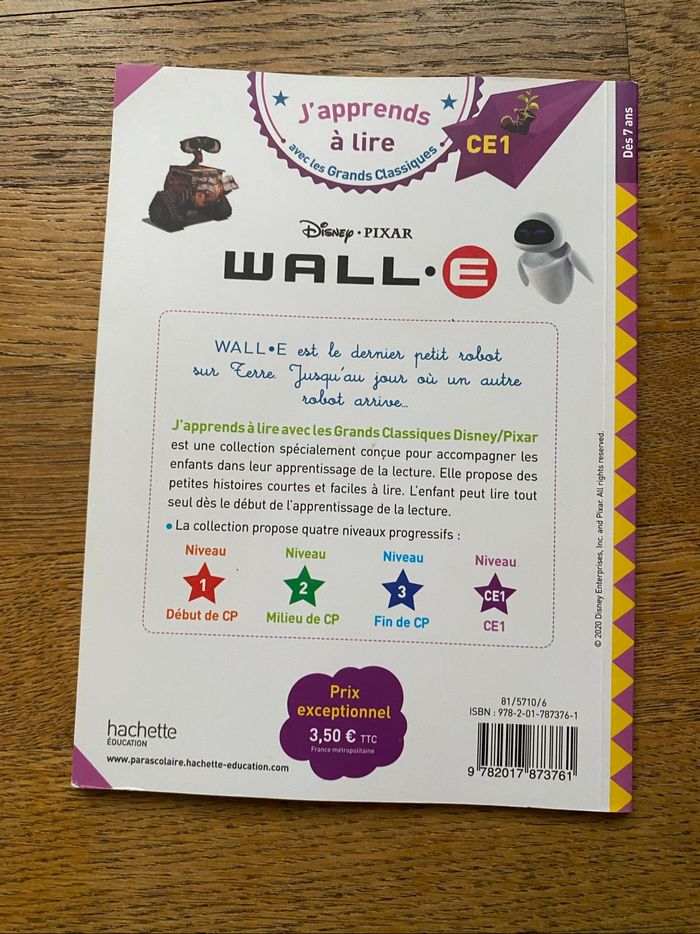 Livre J’apprends à lire Wall.E CE1 - photo numéro 2