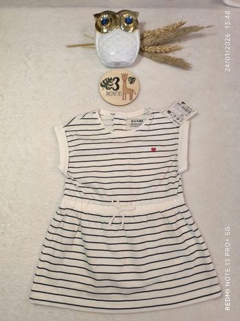 Robe marinière 3 mois fille Kiabi neuve