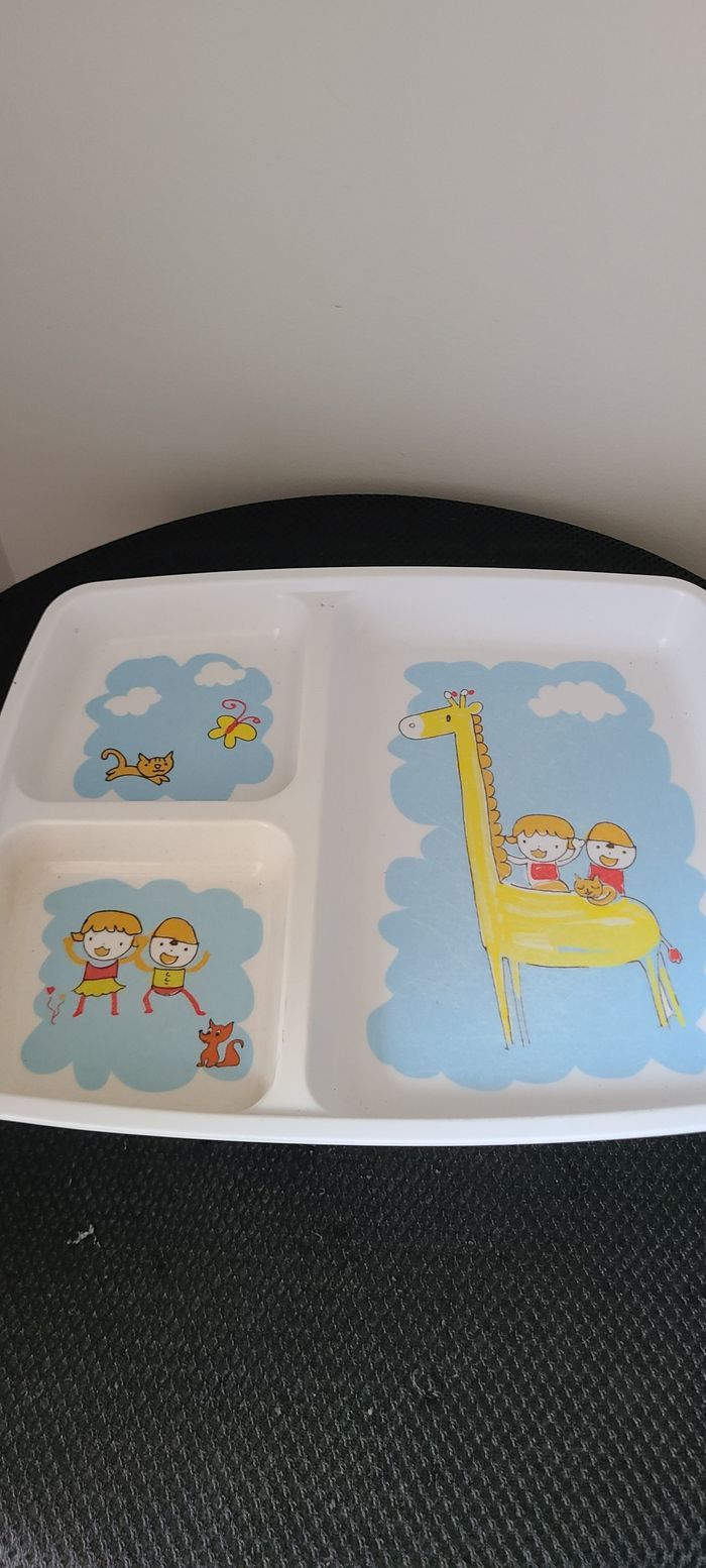 Assiette en mélamine à 3 compartiments Plastorex