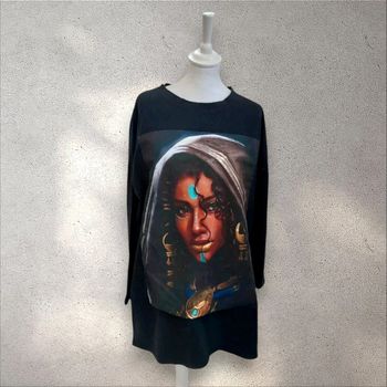 Sweat-shirt coupe longue oversize taille unique