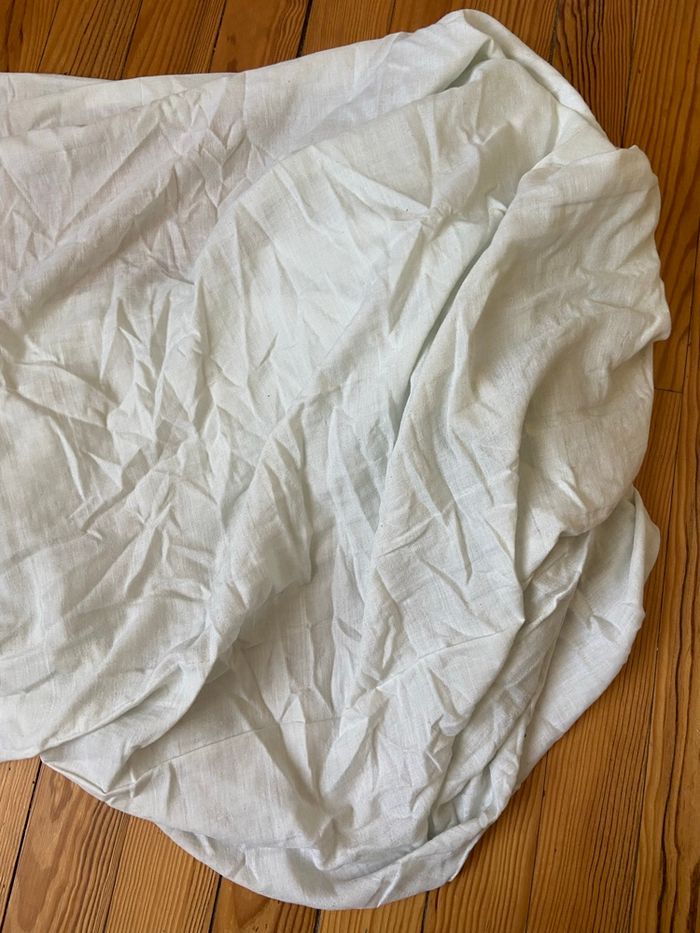 Drap housse bleu ciel - photo numéro 2