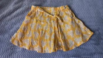 Jupe short jaune okaïdi t6