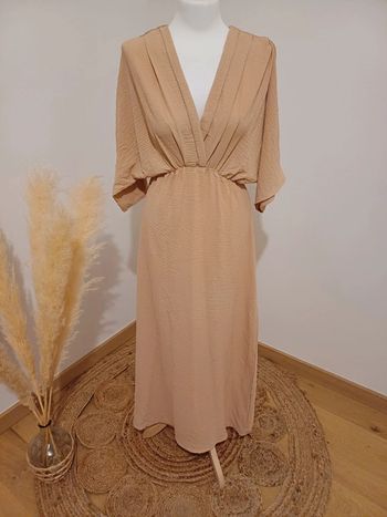 Robe longue beige tendance neuve Ikoone & Bianka taille S/M 36/38
