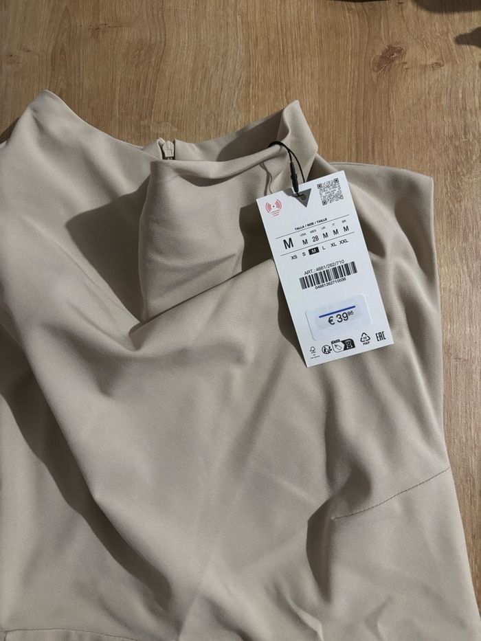 Robe mini a col drapé Zara - photo numéro 2