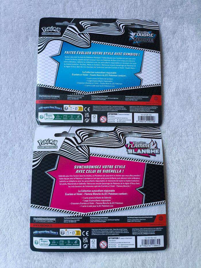 Lot de deux Tripack pokémon EV 10.5 noire et blanc - photo numéro 2