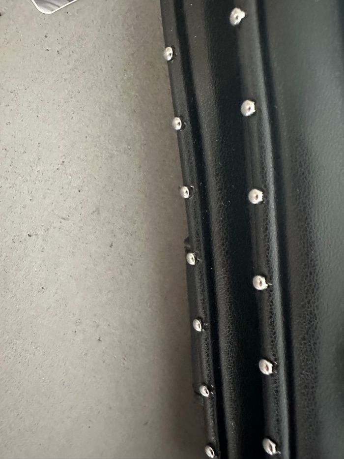 Petit sac noir simili cuir ailes strass avec bandoulière - photo numéro 7