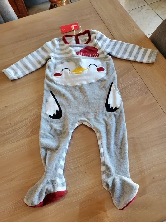 Pyjama pingouin DPAM 18 mois tout neuf - photo numéro 2