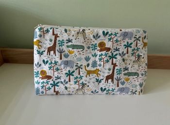 Grande trousse de toilette thème savane