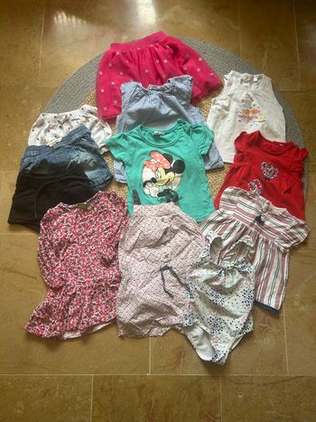 Lot 12 vêtements fille 18 mois 