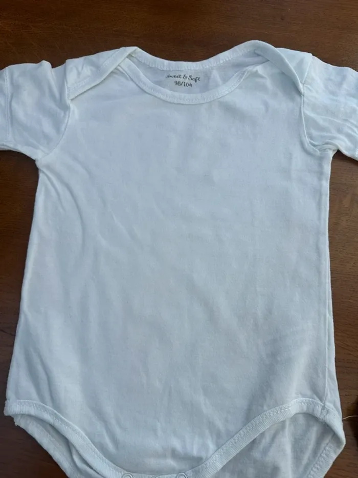 Lot de 2 bodies blanc zeeman 3 ans - photo numéro 3