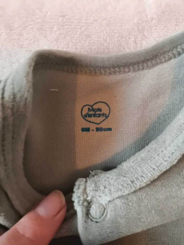 Lot de deux pyjamas 1 pièces mot d'enfant - photo numéro 7