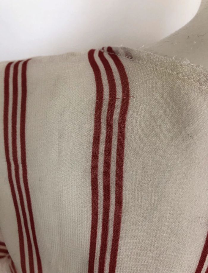 Haut Mango rayé blanc et rouge fluide taille XS / 34 ample très bon état - photo numéro 8