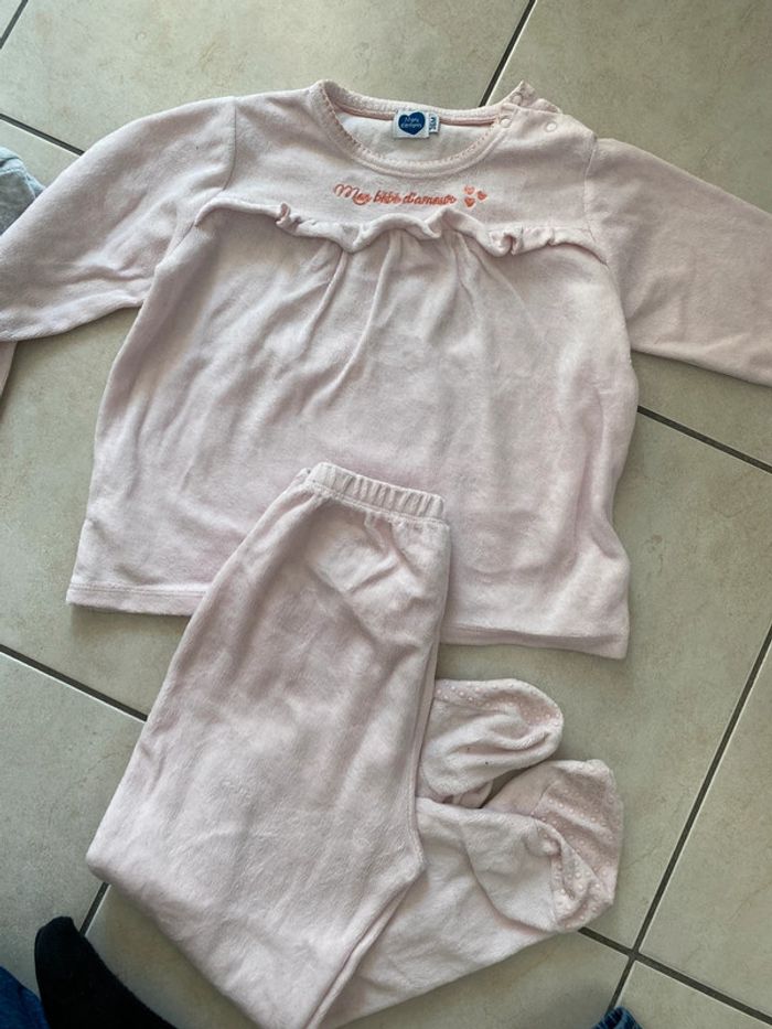 Lot de 2 pyjama velours Mots d’enfants - photo numéro 4