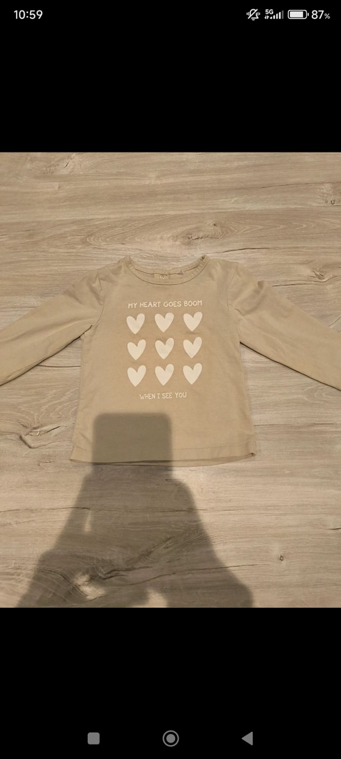 Tee shirt manches longues taille 9 mois