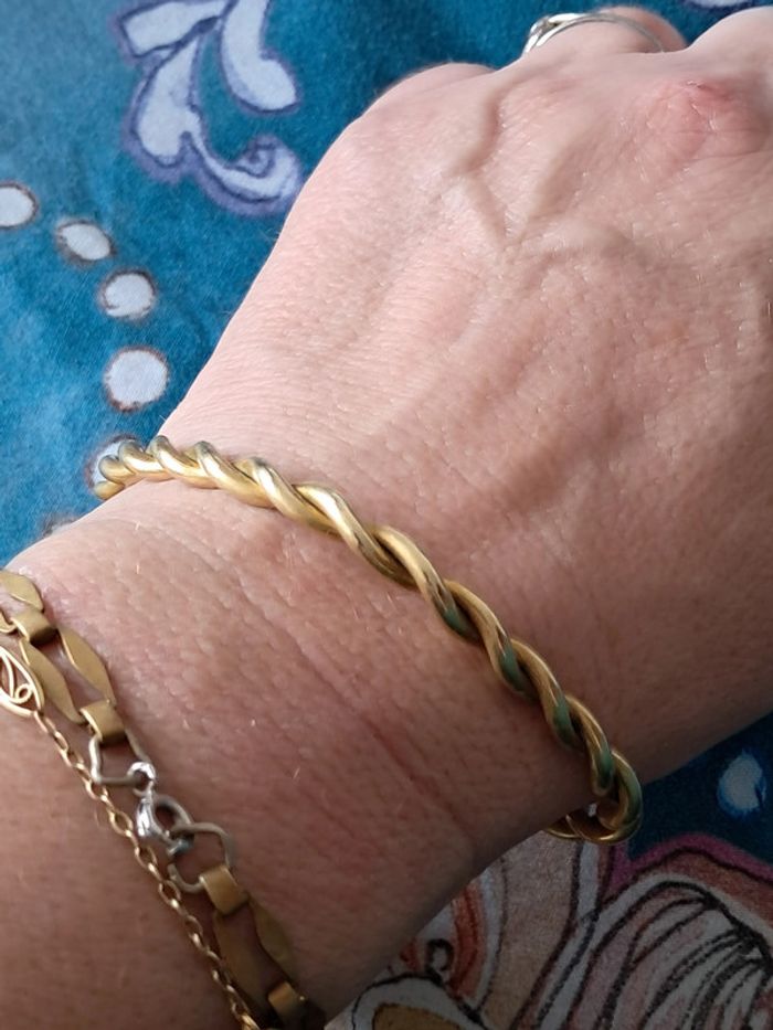 Bracelet torsadé doré - photo numéro 5