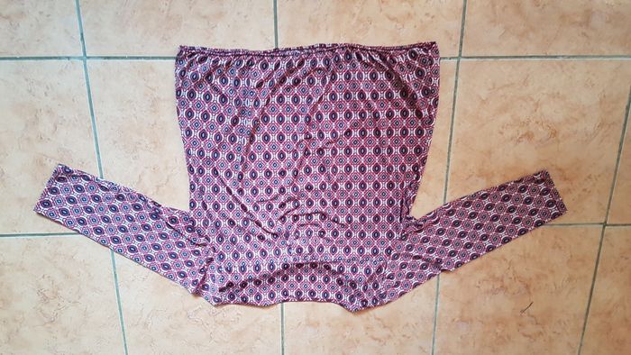 Haut femme 44-46 (5) bordeau à motifs Woman code - photo numéro 5