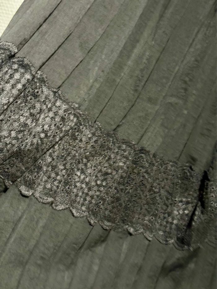 Jupe longue plissée détail dentelle bas taille 42 - photo numéro 5
