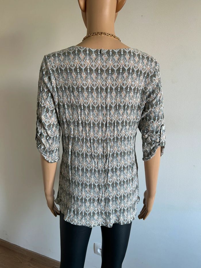 Blouse imprimée à manches courtes Armand Thiery taille 36 bon état - photo numéro 7