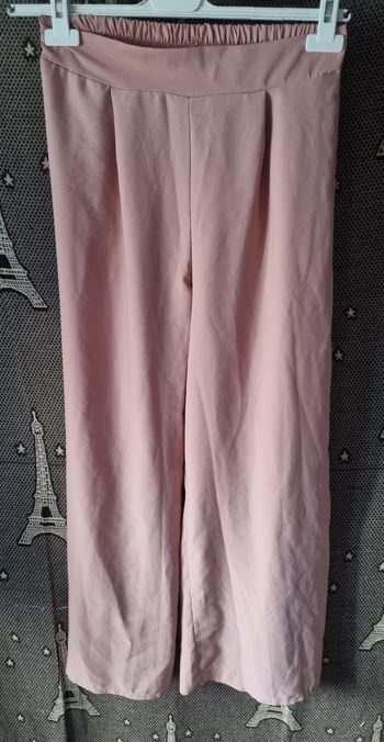 Pantalon rose jambes larges taille 40