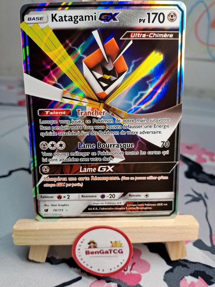 Carte Pokémon Katagami GX 70/111 Soleil & Lune Invasion Carmin Fr
