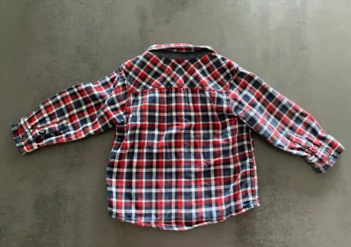 Chemise marine/rouge/blanche Obaïbi 18 mois/80 cm [ref.34B000] - photo numéro 3