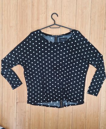 T-shirt manches longues Zara T.M noir et blanc