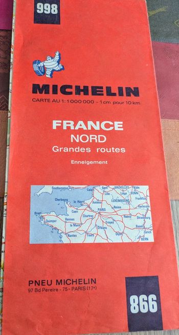 Carte Michelin France nord